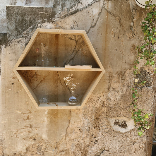 Reuse: Estantería Hexágono